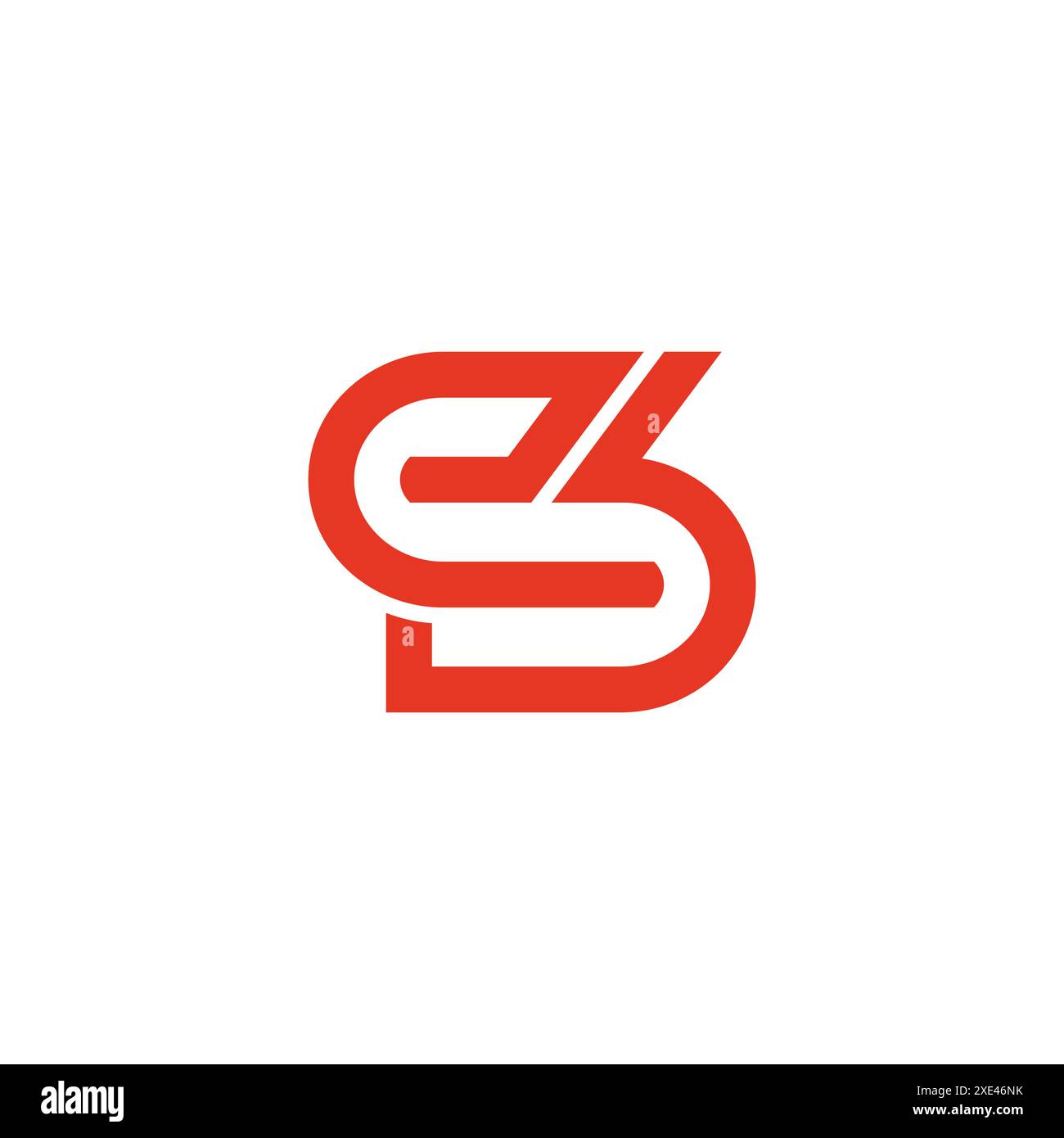 letter eb abstract geometric line logo vector Stock Vector