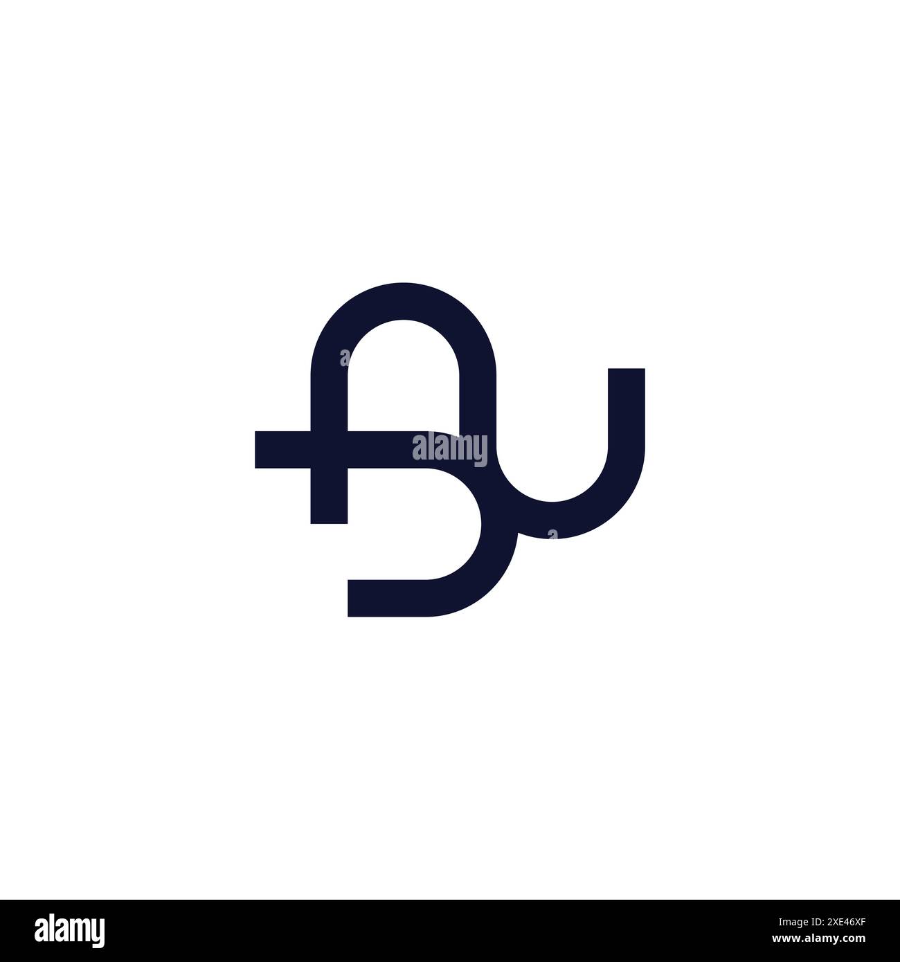 nd plus sign simple geometric logo vector Stock Vector