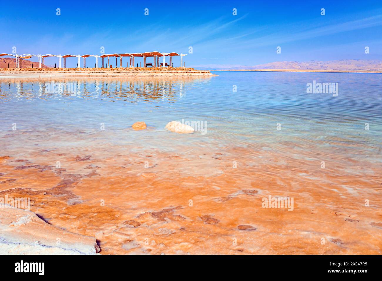 The salty lake in the Middle East Stock Photo - Alamy
