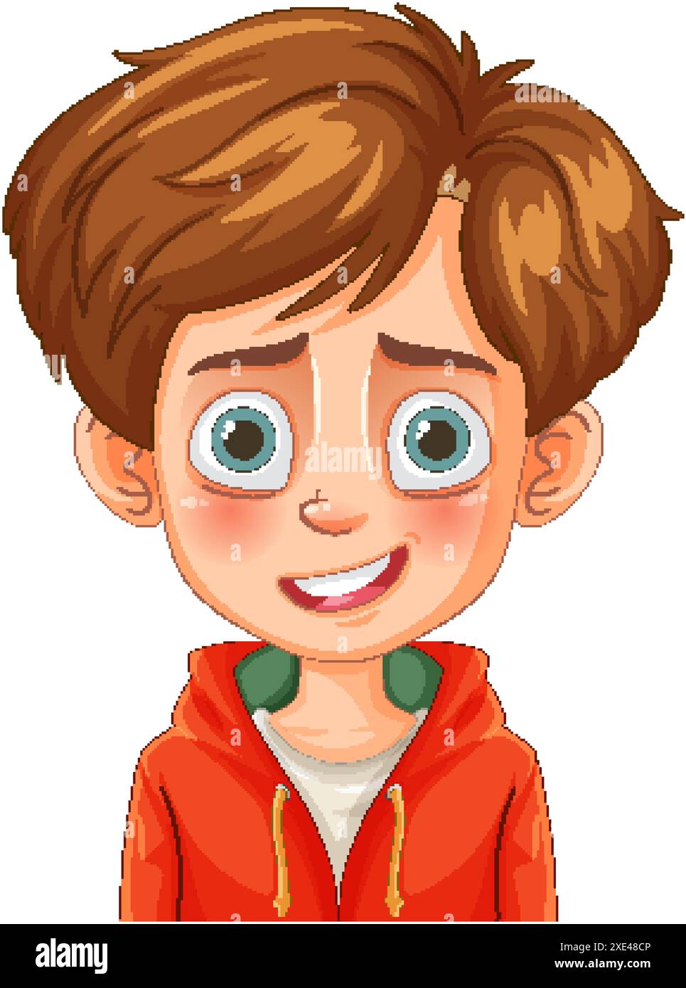 Illustration of a happy boy smiling Stock Vector Image & Art - Alamy
