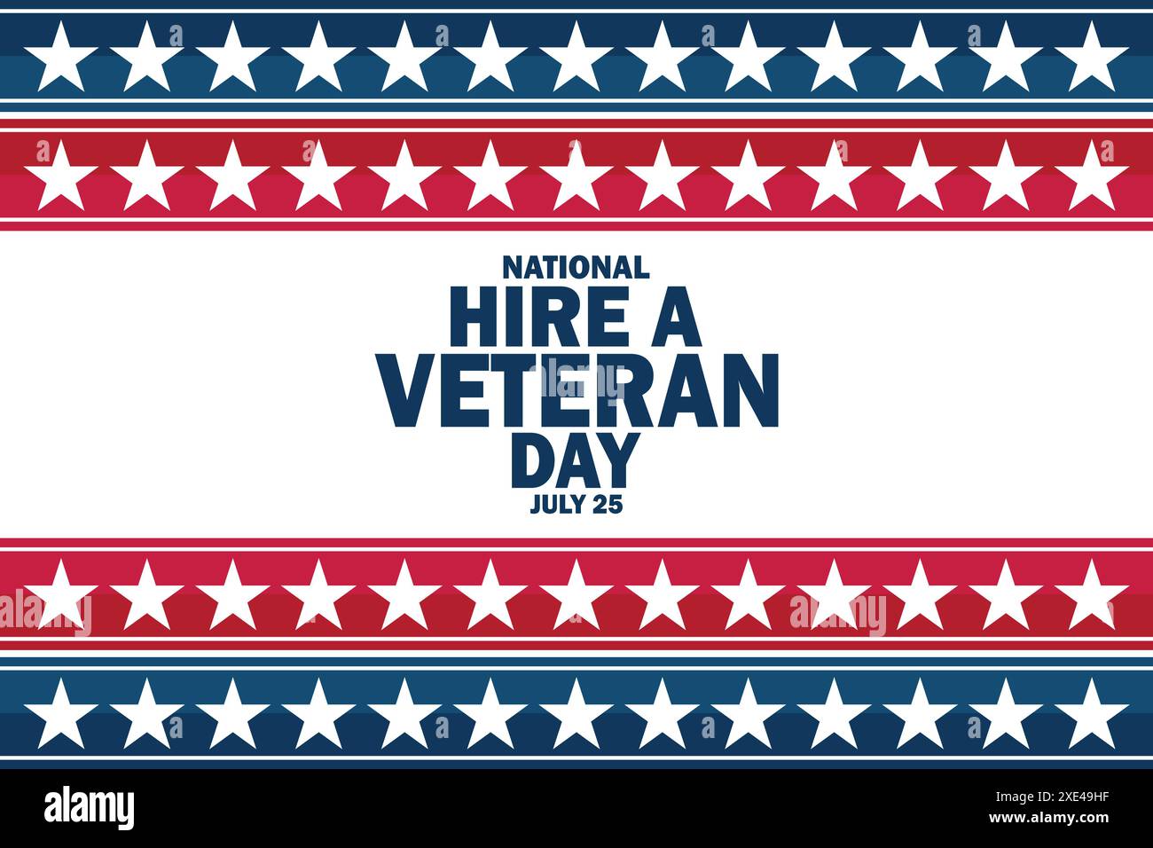 National Hire a Veteran Day wallpaper with shapes and typography, banner, card, poster, template