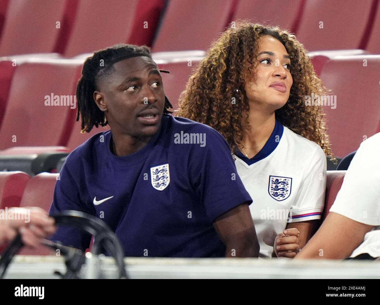 England's Eberechi Eze with his wife Izuthe Mulatto following the UEFA ...