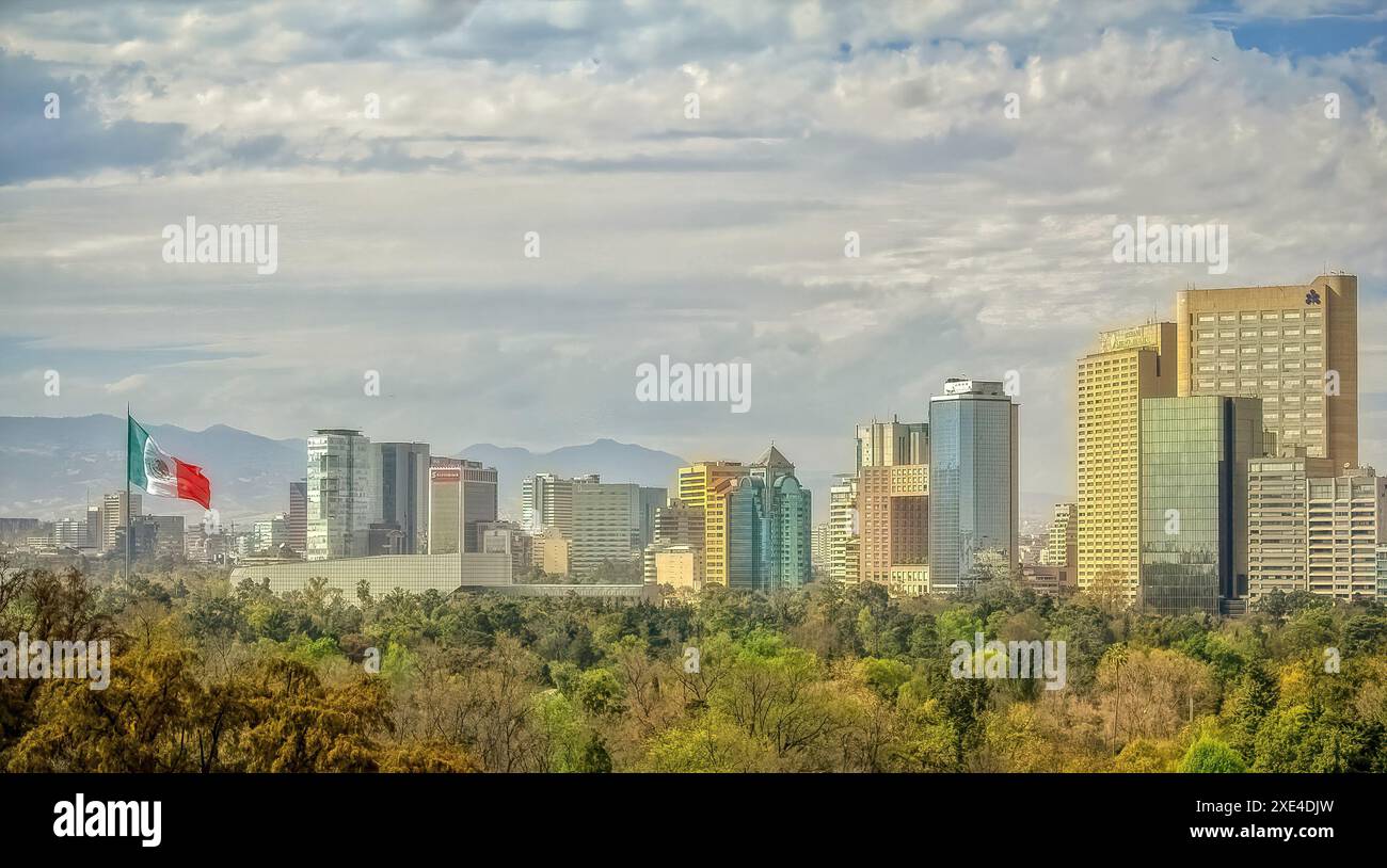 Mexico city skyline blue sky hi-res stock photography and images - Alamy