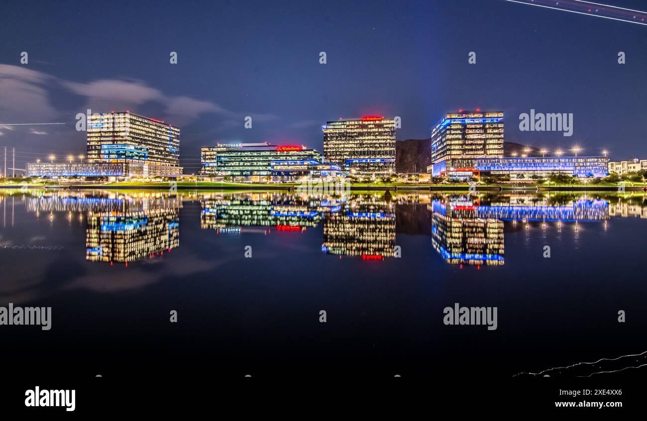 evening skyline scenes in tempe arizona Stock Photo - Alamy