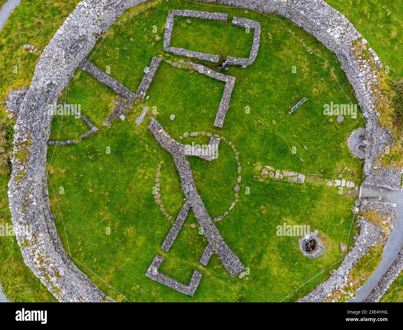 Caherconnell Fort, year 500, fortress inhabited until the end of the 16th century, The Burren, County Clare, Ireland, United Kingdom Stock Photo