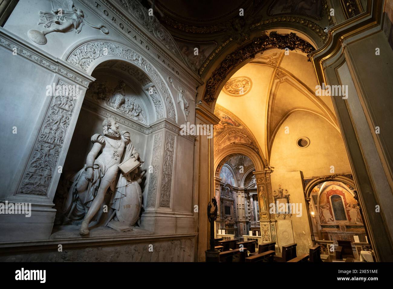 Rome. Italy. Funerary Monument of Torquato Tasso (1544-1595), 1857, by ...