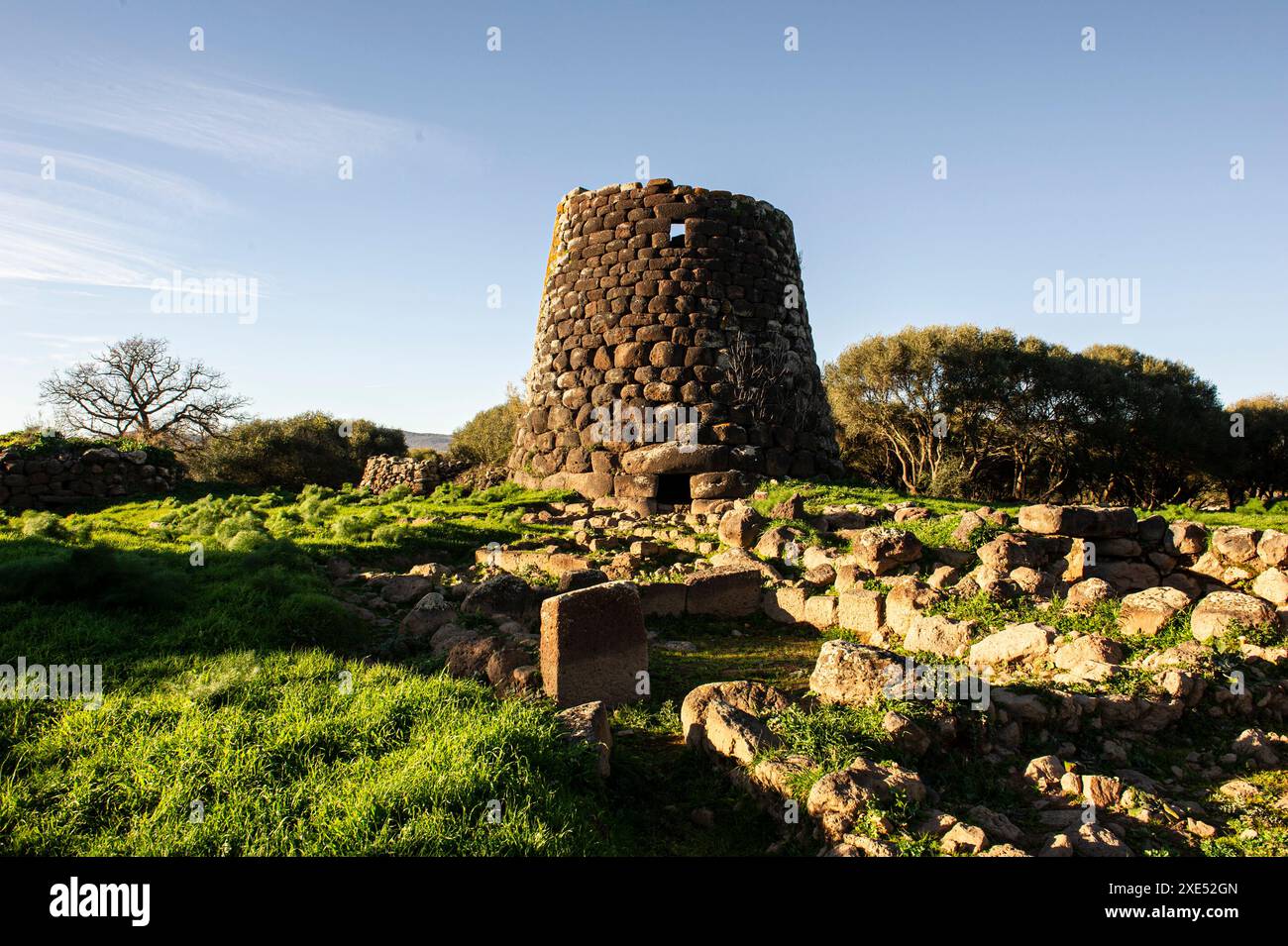 february 03 2024 Italy, Sardinia, Nuoro, Dualchi, prehistoric village