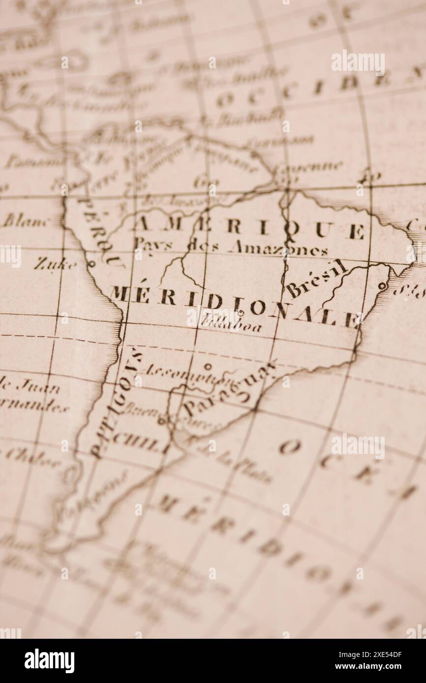 Old maps South America Stock Photo - Alamy
