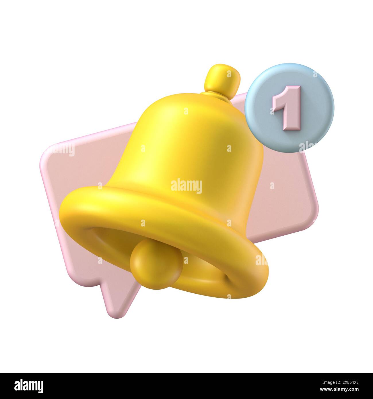 Notification message bell yellow Cut Out Stock Images & Pictures - Alamy