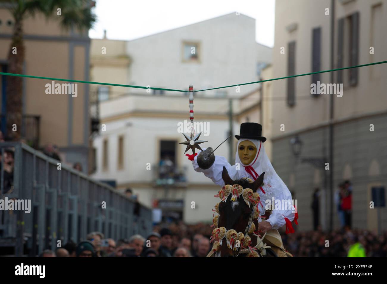11 February 2024 – Italy, Sardinia, Oristano, During the costume ...