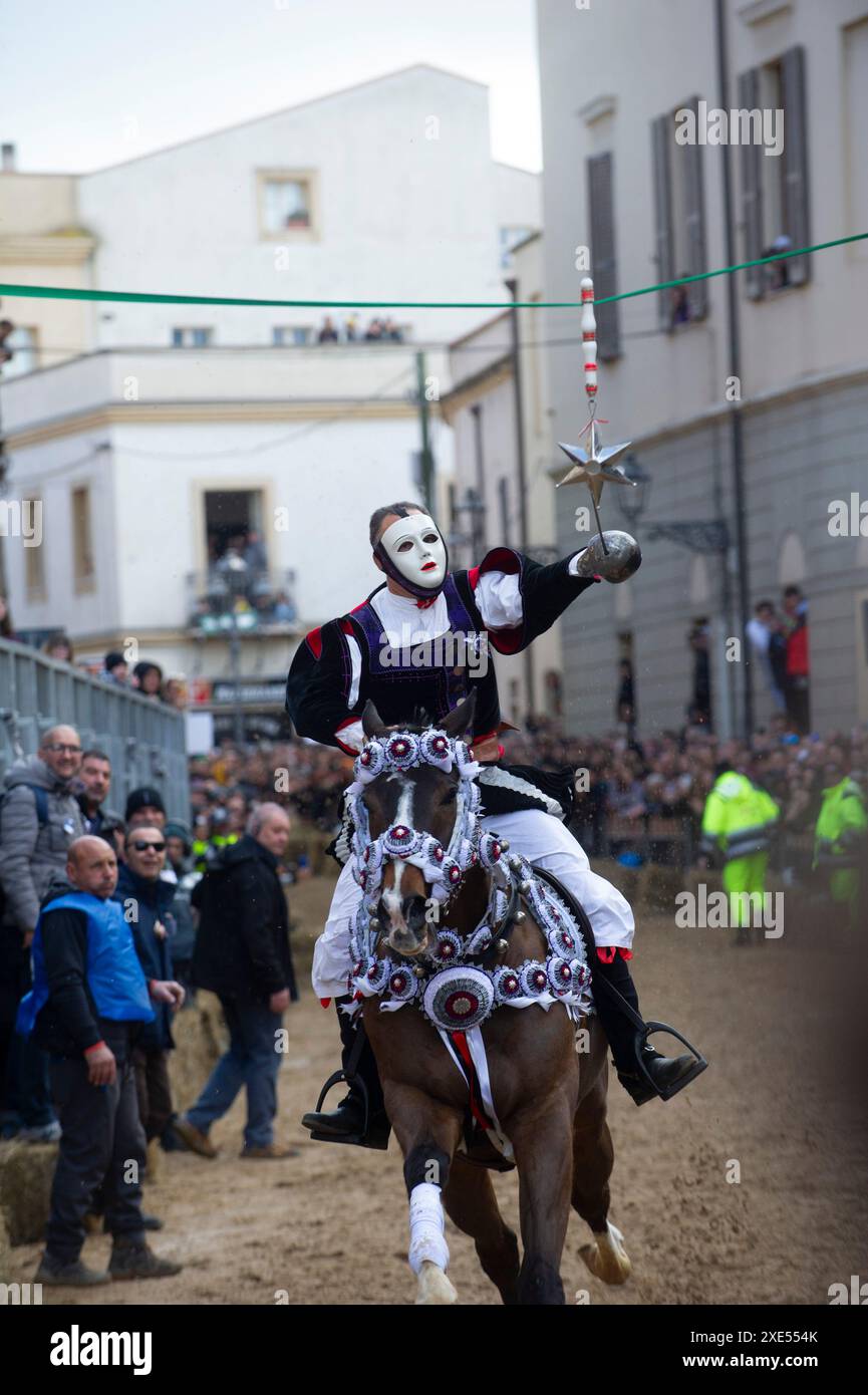 11 February 2024 – Italy, Sardinia, Oristano, During the costume ...