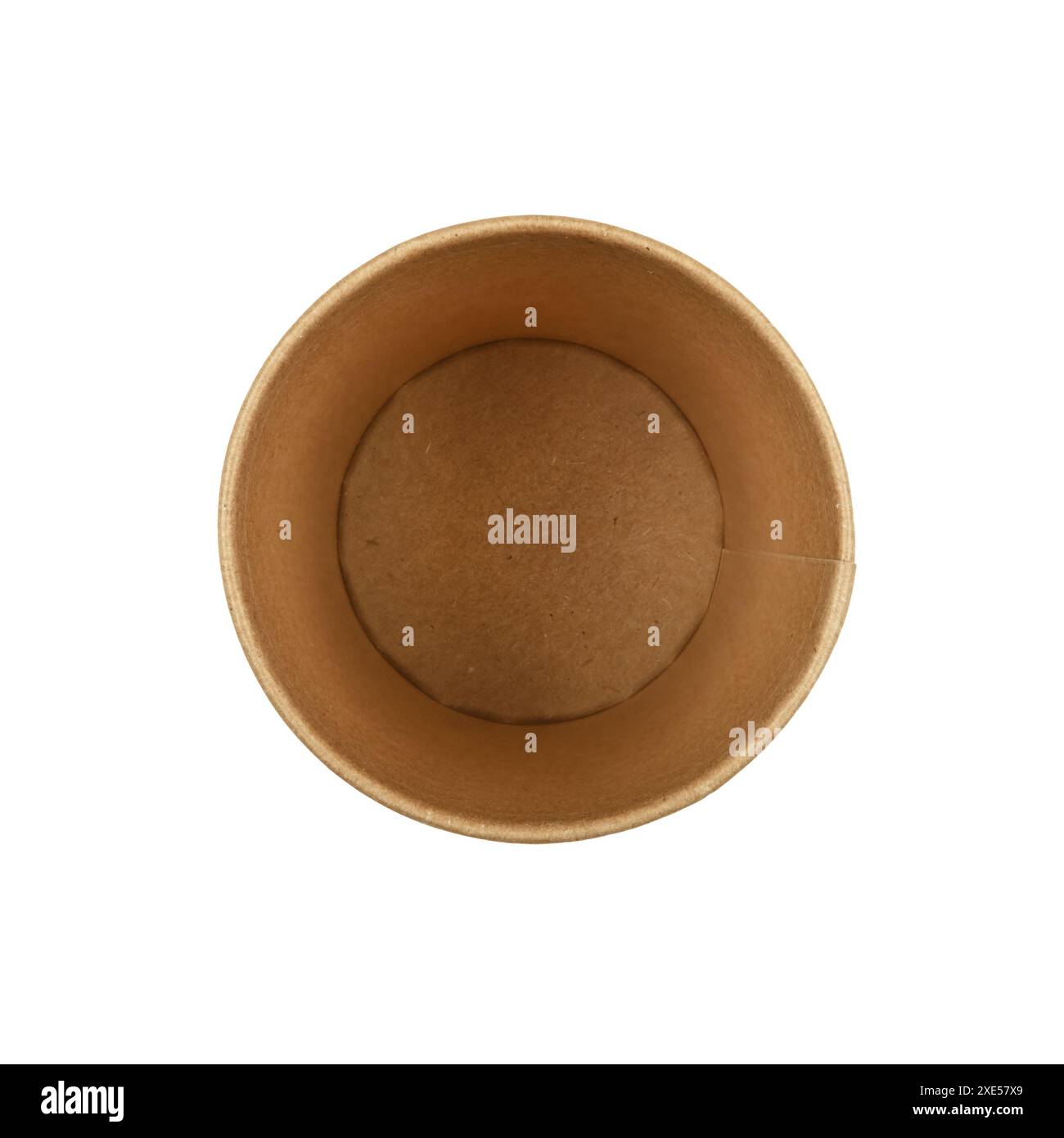 Disposable brown paper coffee cup isolated Stock Photo
