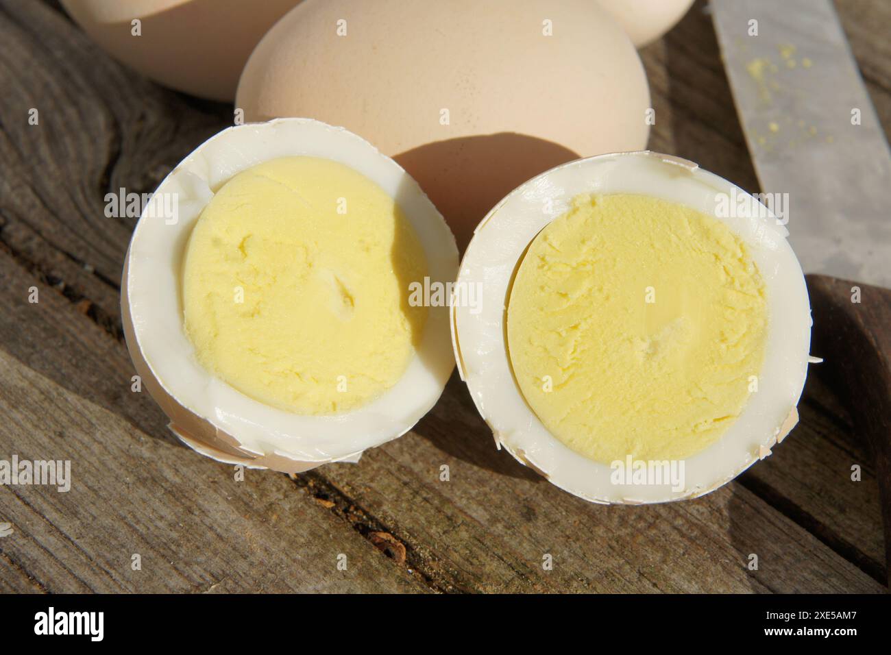 Eggs, hard-boiled Stock Photo