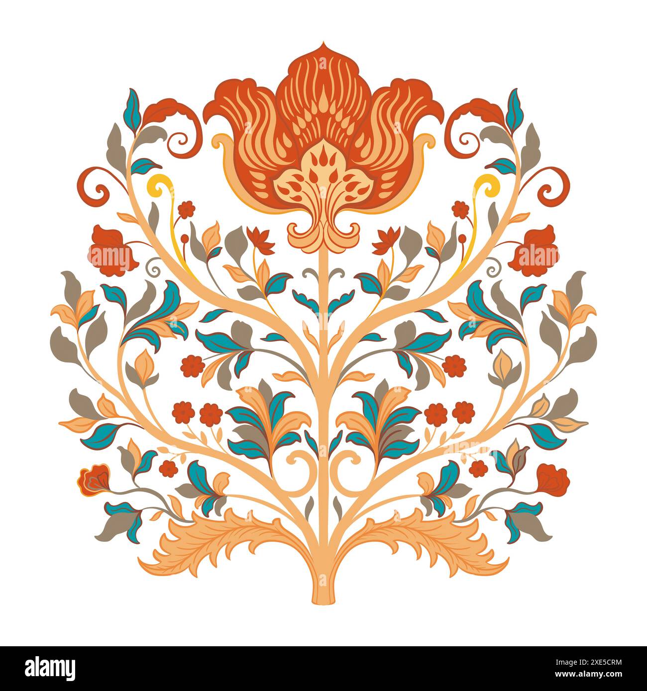 Mughal Art Is A Traditional Bunch Flower Of Floral Ornaments A Multi Mughal Art Is A Traditional Bunch Flower Of Floral Ornaments A Multi