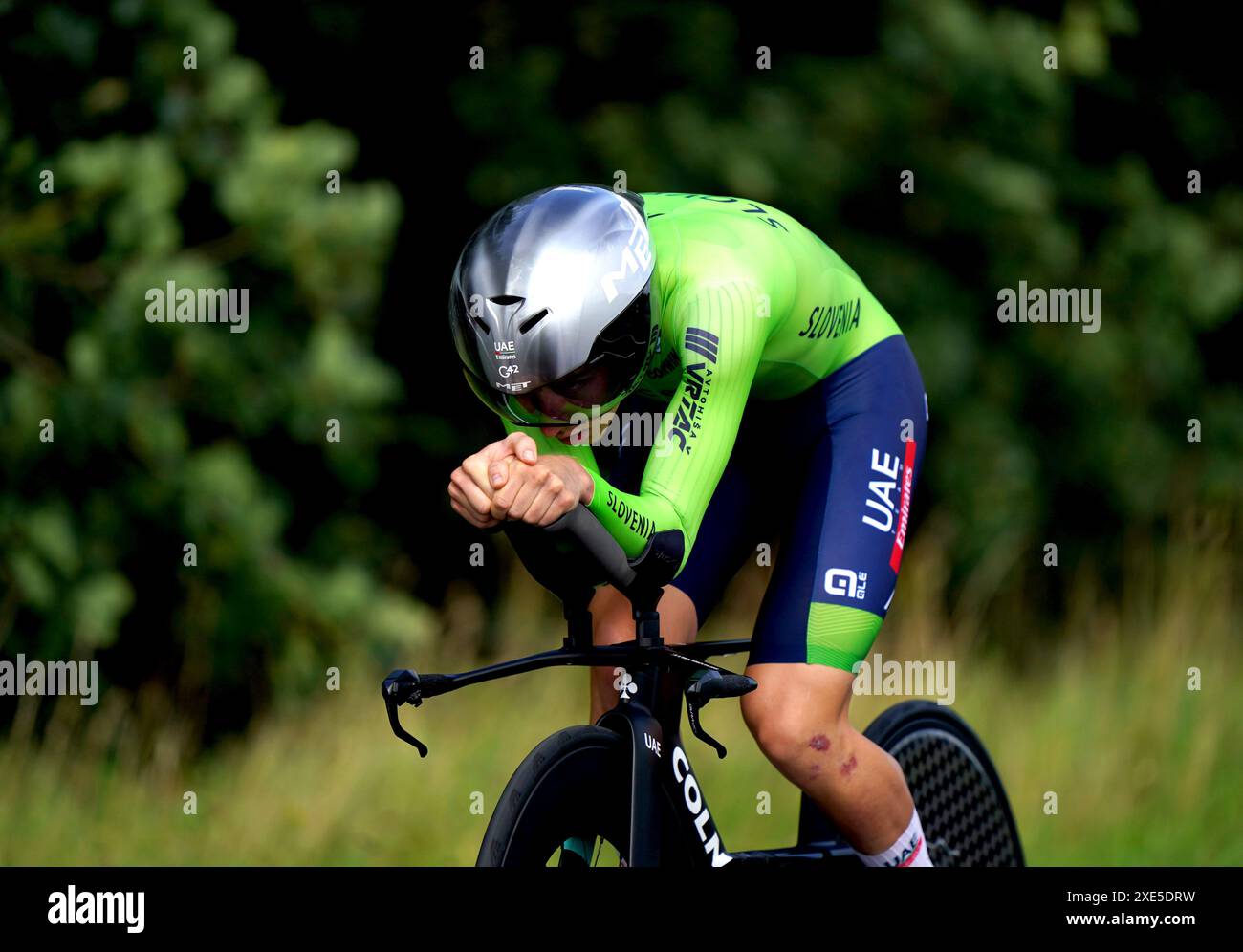 File photo dated 11/08/23 of Tadej Pogacar. It is often said that the Tour de France is the one race that brings together the best of the best, all at the peak of their fitness and with no other objectives in mind, in the battle for yellow. Pogacar is many people's favourite in large part because the UAE Team Emirates man is the only one of the quartet to have avoided any serious setbacks this season. Issue date: Wednesday June 26, 2024. Stock Photo