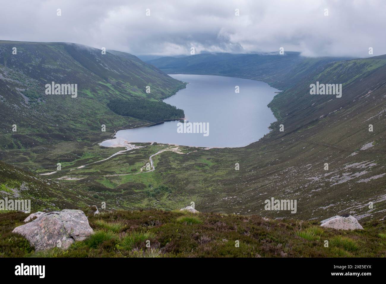 Loch Muick cairngorms national park, Scotland. Stock Photo