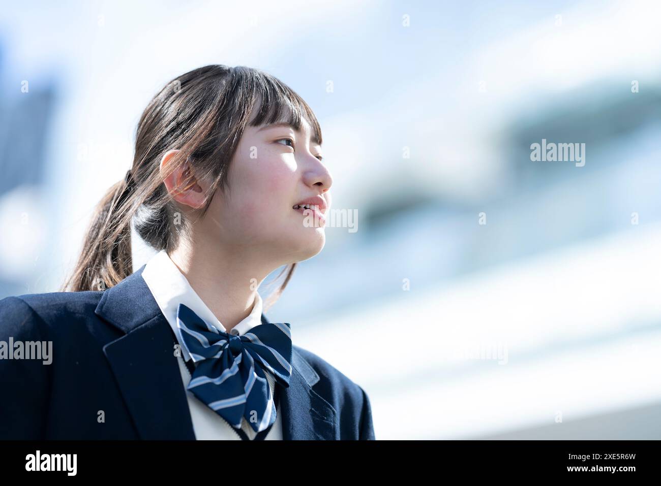 Girl in school uniform straight hi-res stock photography and images - Alamy