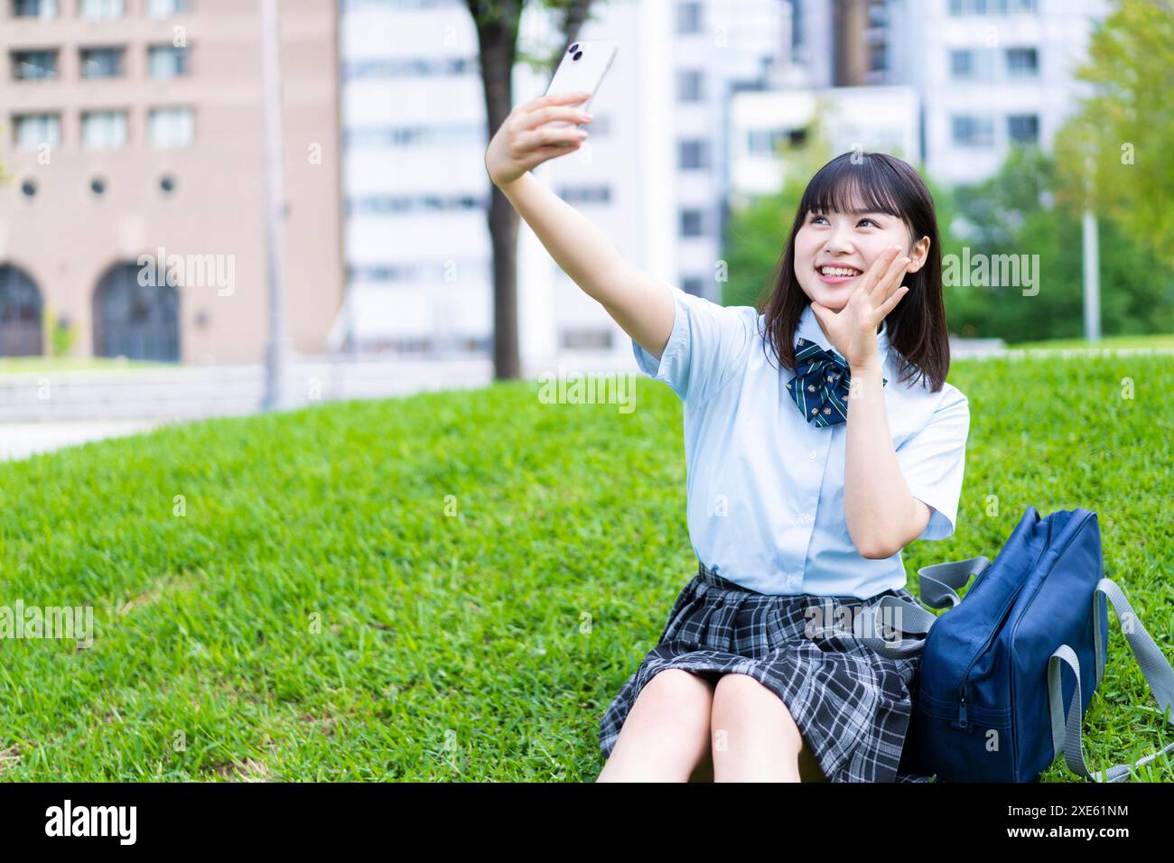 Girl taking selfie Stock Photo Alamy