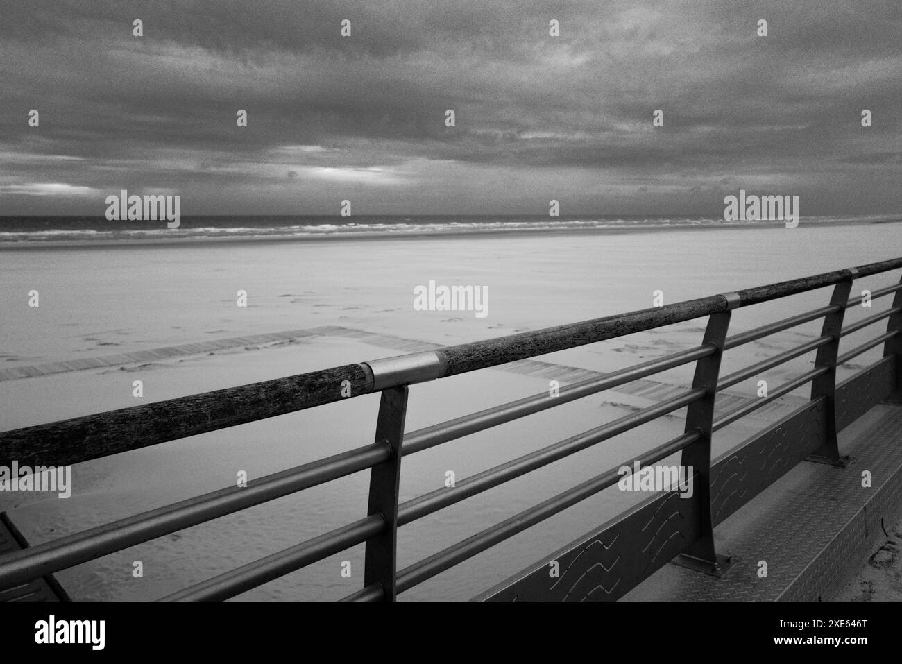 Blue railing Black and White Stock Photos & Images - Alamy