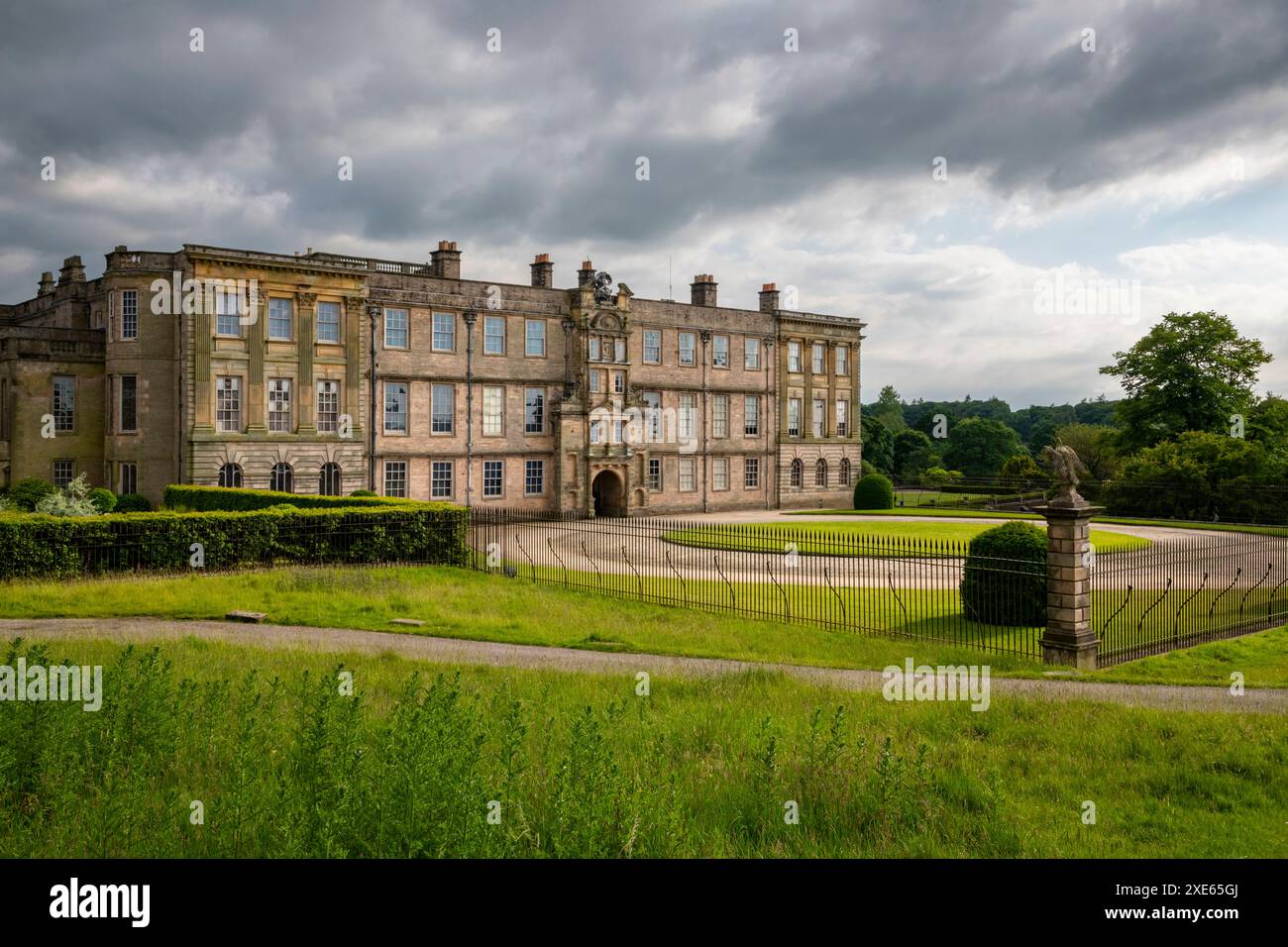 Lyme Park near Stockport, Cheshire, England. A beautiful old house set in natural parkland which is a well known tourist attraction. Stock Photo