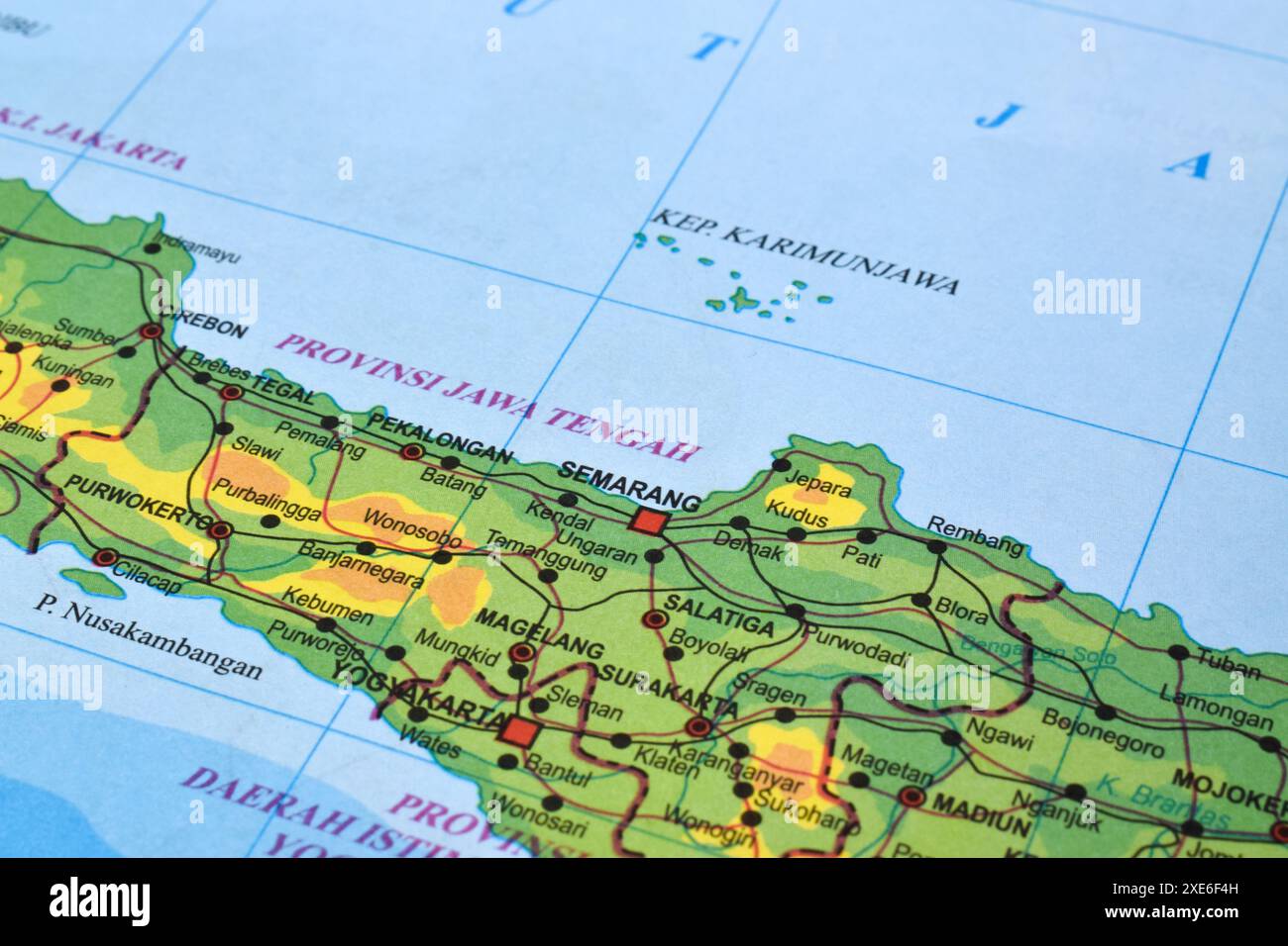 Central java map hi-res stock photography and images - Alamy