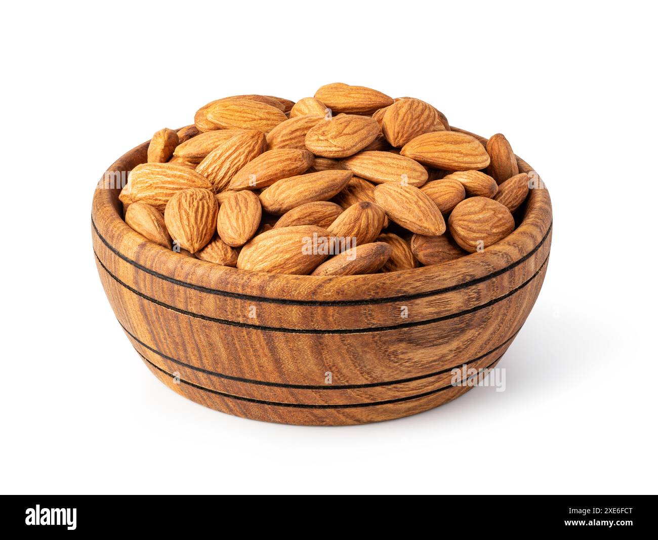 Almond nuts on white background Stock Photo