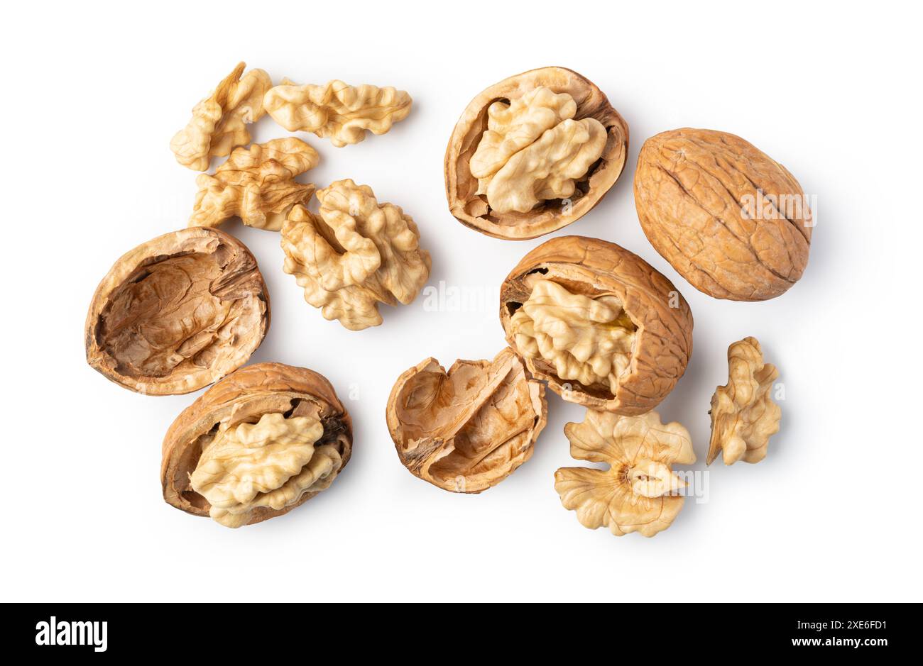 Walnut on white background Stock Photo