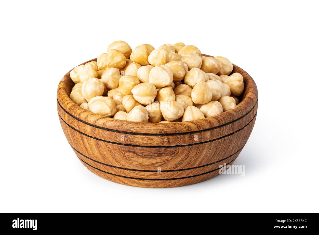 Hazelnuts on white background Stock Photo