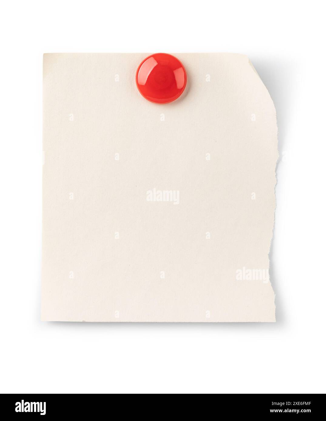 Empty paper sheet and magnet Stock Photo