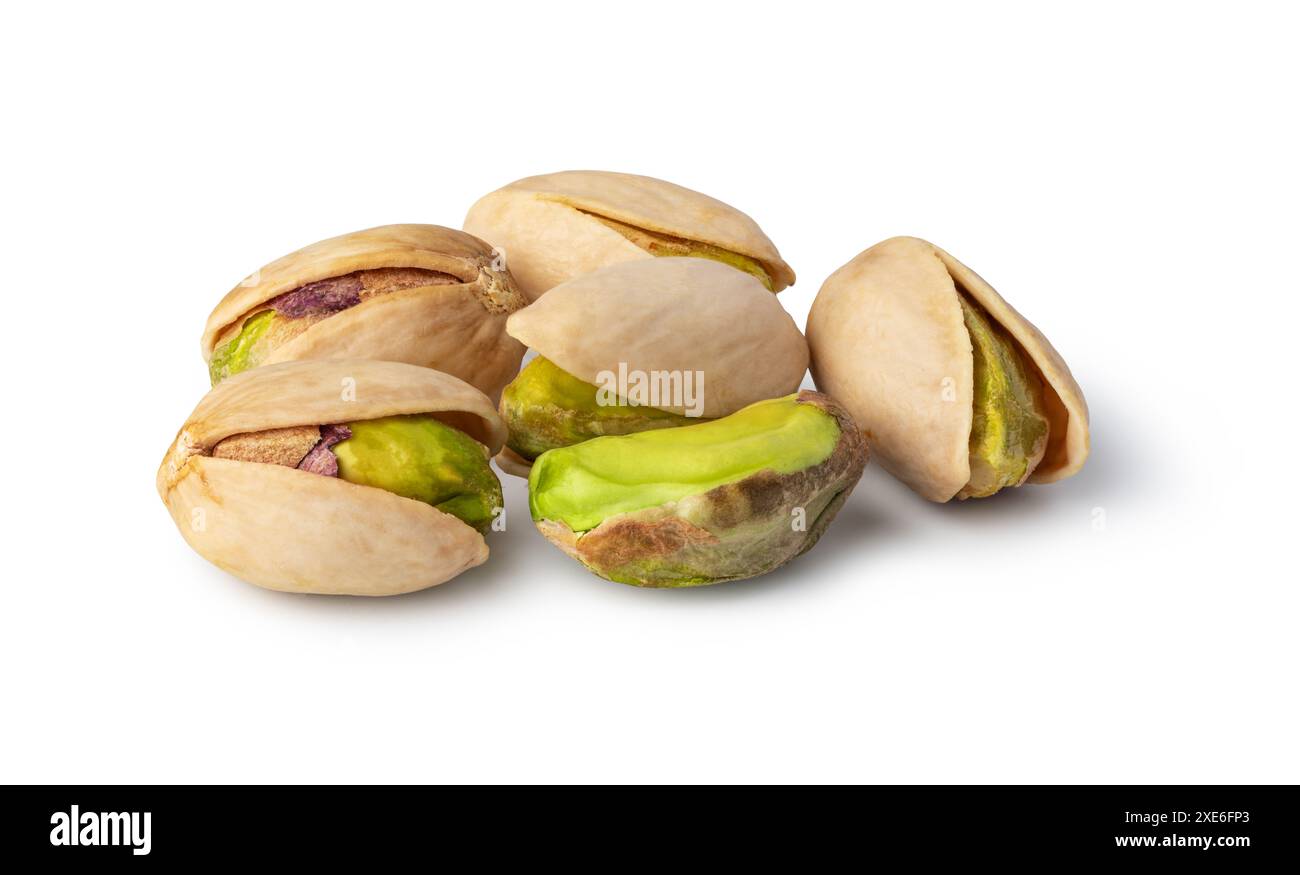 Pistachio on white background Stock Photo