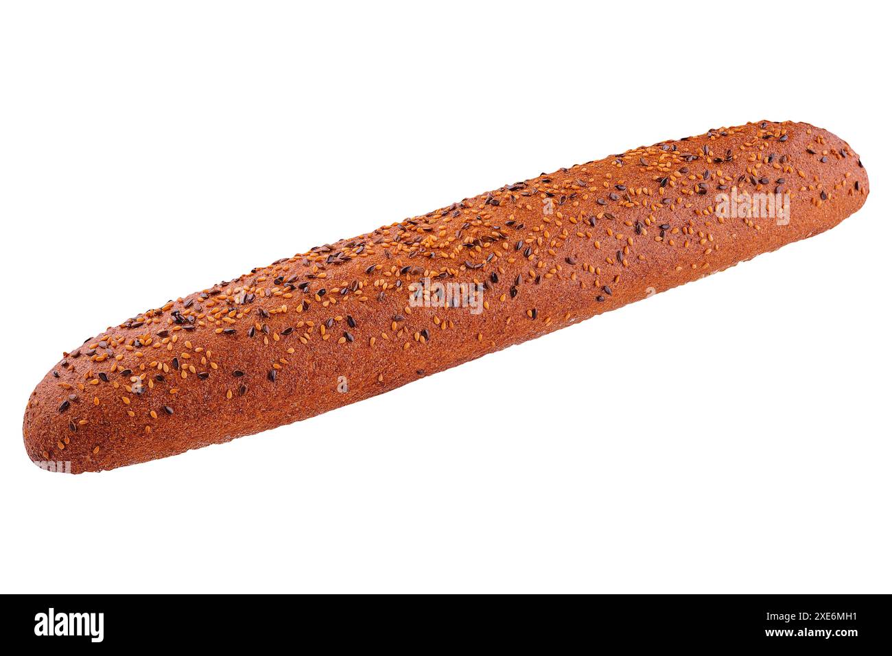 Freshly backed baguette isolated on white background Stock Photo - Alamy