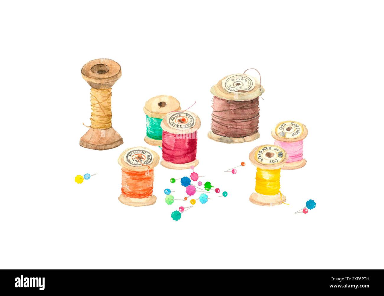 Image of the annual event needle memorial service Thread spools and a ...