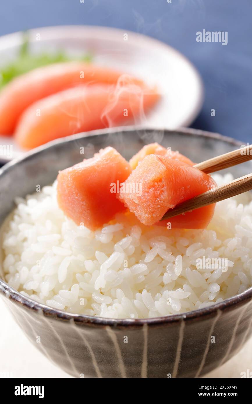 Cod Roe Rice Bowl How is rice processed hi-res stock photography and images - Alamy