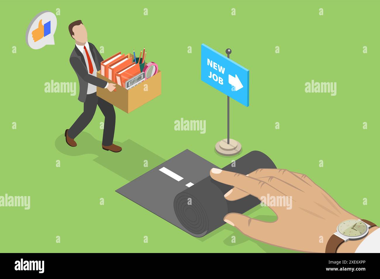3d-isometric-flat-conceptual-illustration-of-new-job-successful-career