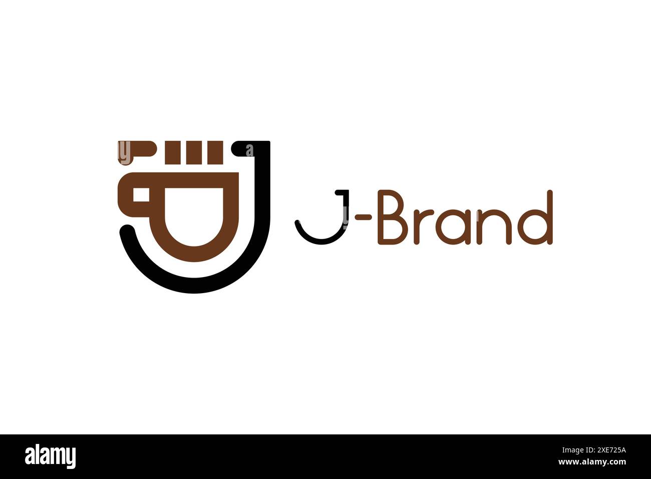 Hot drink logo template with letter J design concept. Stock Vector