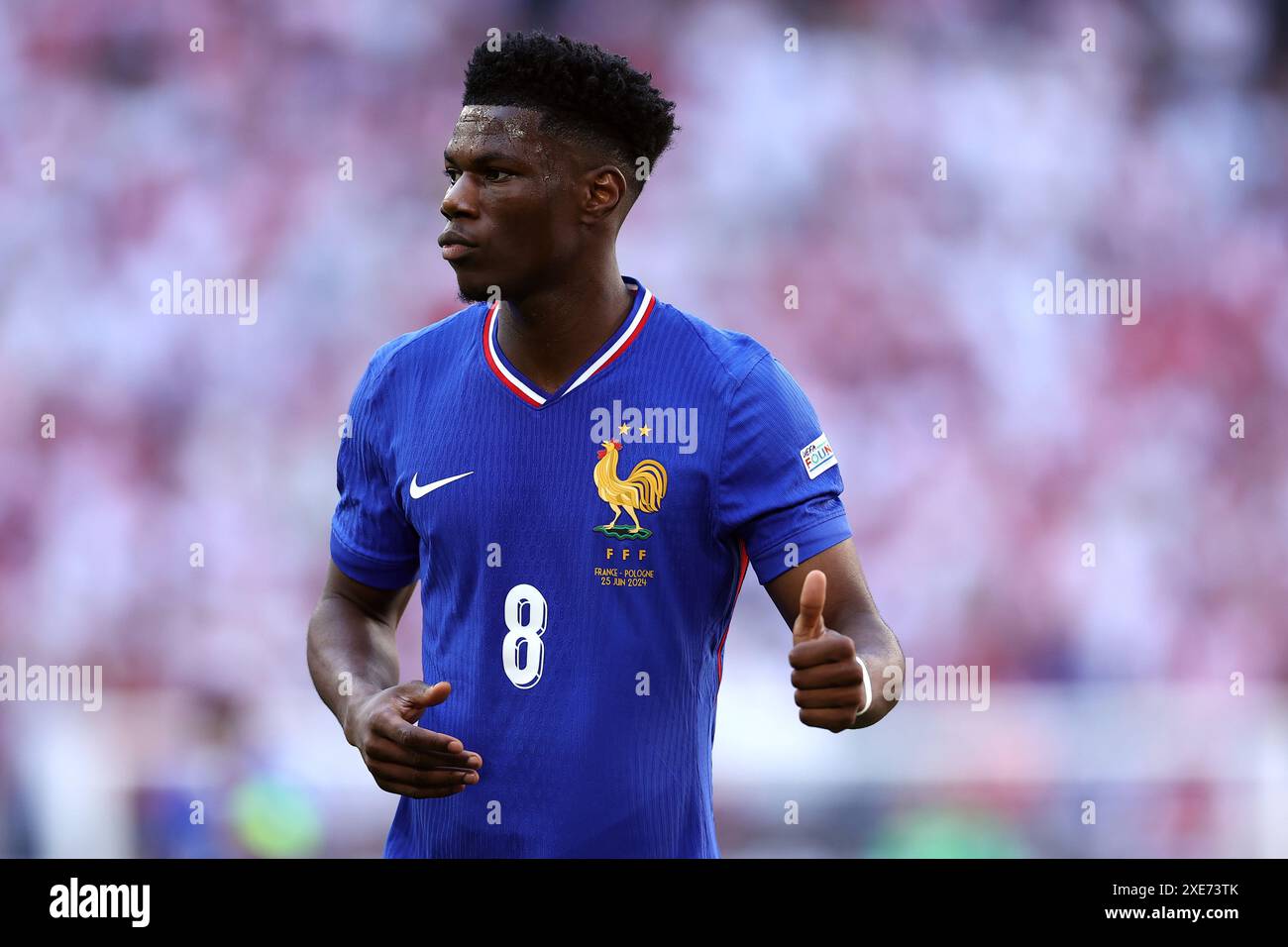 Dortmund Germany. 25th June 2024. Aurelien Tchouameni of France looks on during the Uefa Euro 2024 Group D match between France and Poland at BVB Stadion Dortmund on June 25 2024 in
