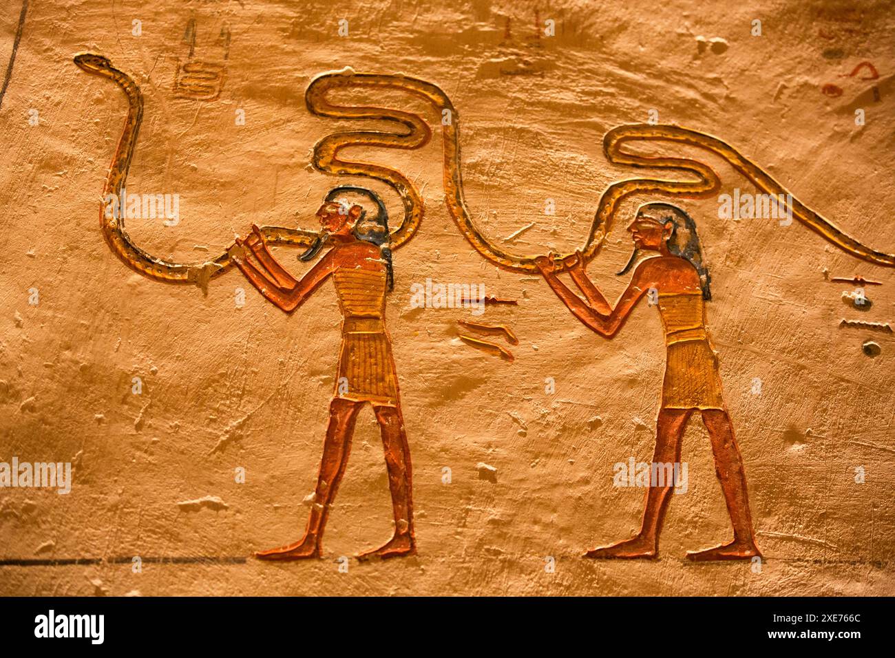 Reliefs, Tomb of Rameses V and VI, KV9, Valley of the Kings, Ancient Thebes, UNESCO World Heritage Site, Luxor, Egypt, North Africa, Africa Copyright: Stock Photo