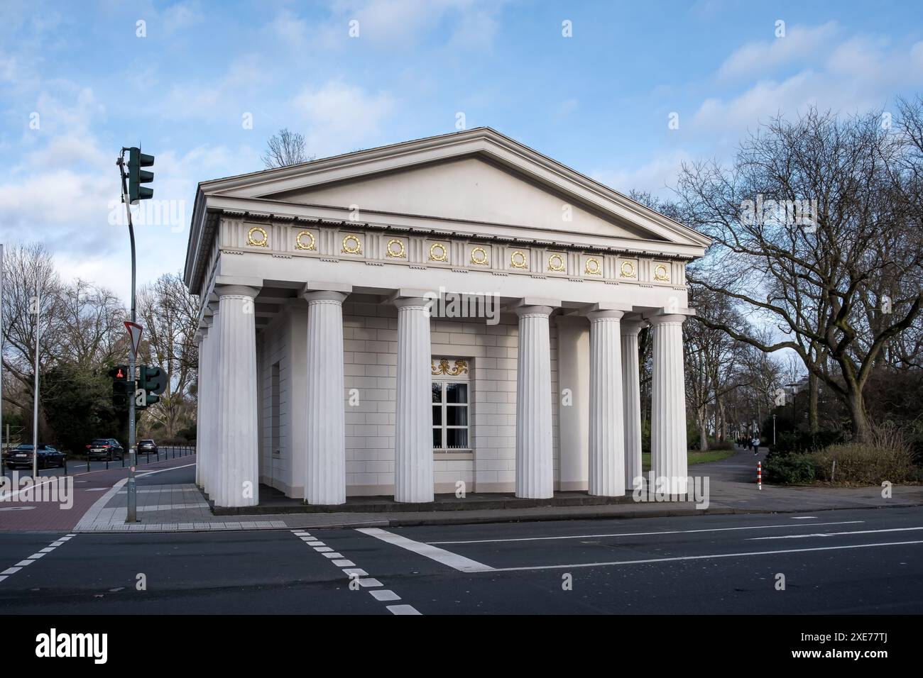 View of the Ratinger Tor, the last built and only remaining city gate, Dusseldorf, North Rhine Westphalia, Germany Stock Photo