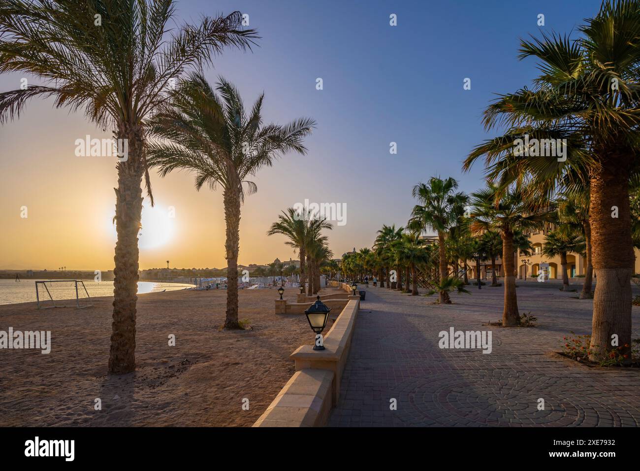 View of beach and Corniche in Sahl Hasheesh Old Town, Sahl Hasheesh ...