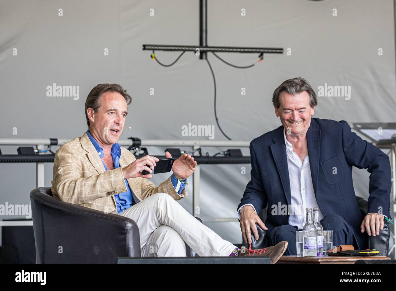 BROADCHALKE, WILTSHIRE, UK, 26th June, 2024, Feargal Sharkey talks ...