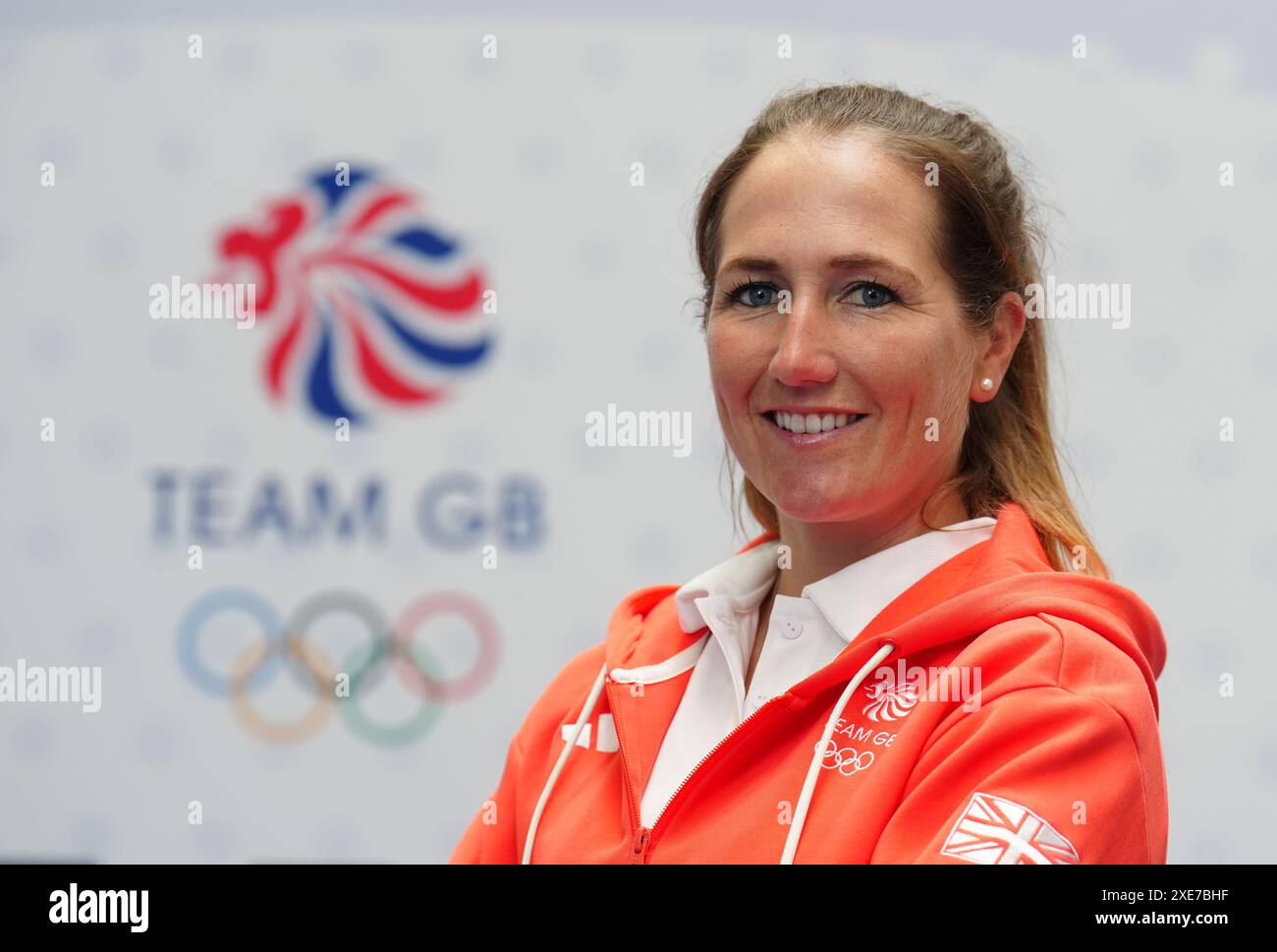 Laura Collett during a Team GB kitting out session for the Paris Olympics 2024 at the Birmingham