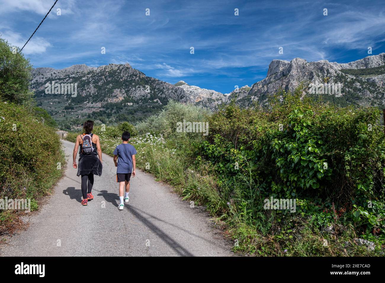 Two hikers on the way Stock Photo - Alamy