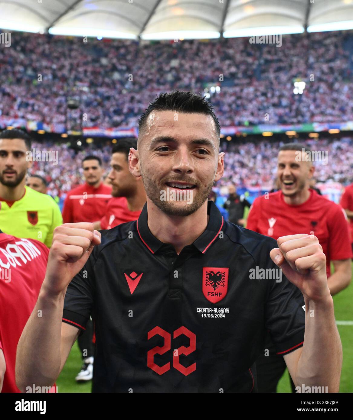 HAMBURG, GERMANY JUNE 19 Amir Abrashi of Albania during the UEFA