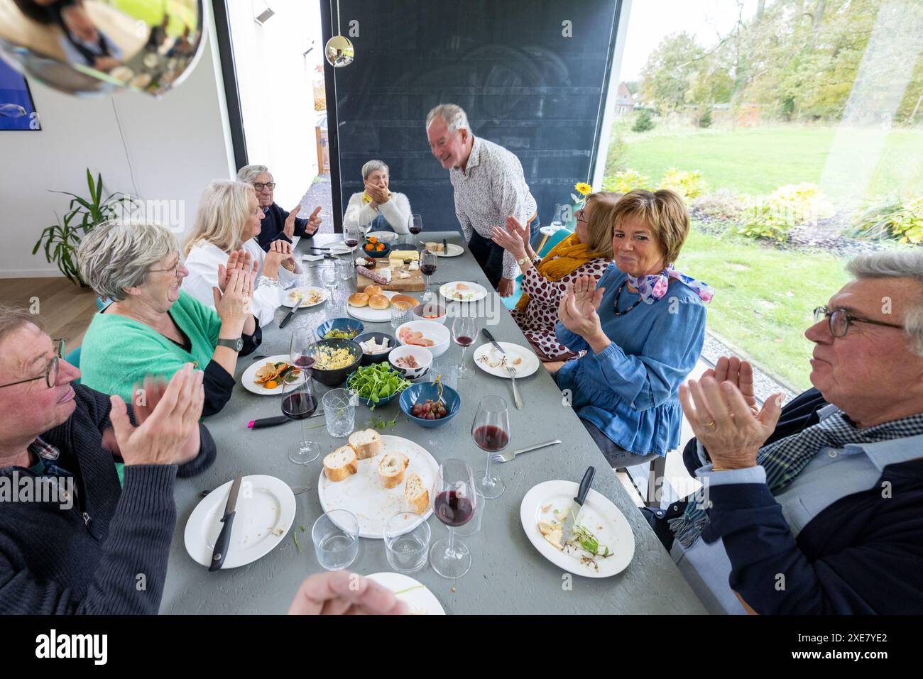 View communal dining table hi-res stock photography and images - Alamy