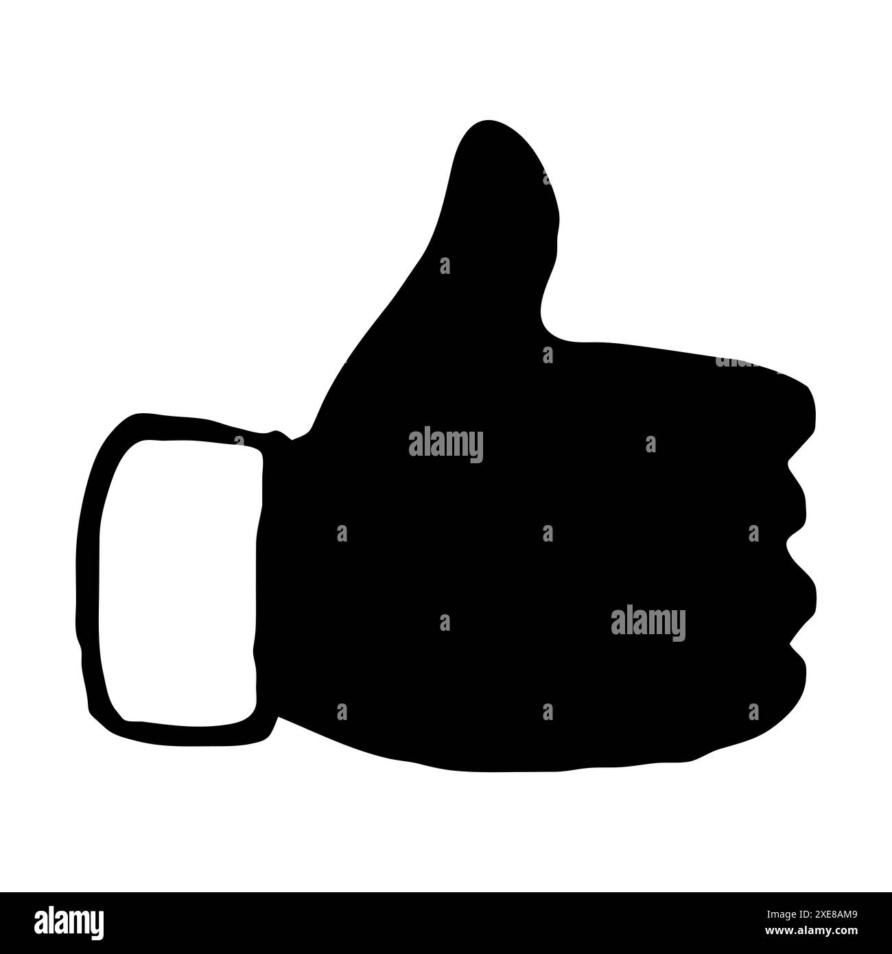 Thumb up doodle drawing Black and White Stock Photos & Images - Alamy