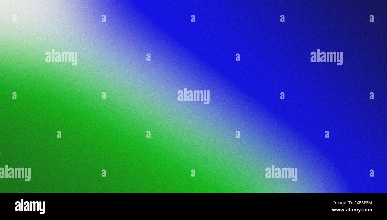 Grainy gradient, blue and green abstract background. Stock Photo