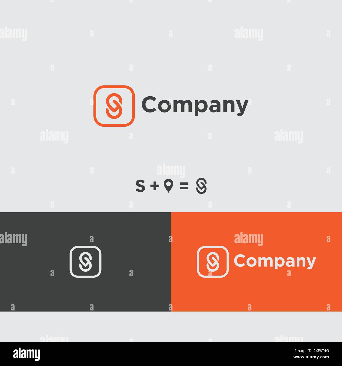 Initial letter s and location icon vector template Stock Vector