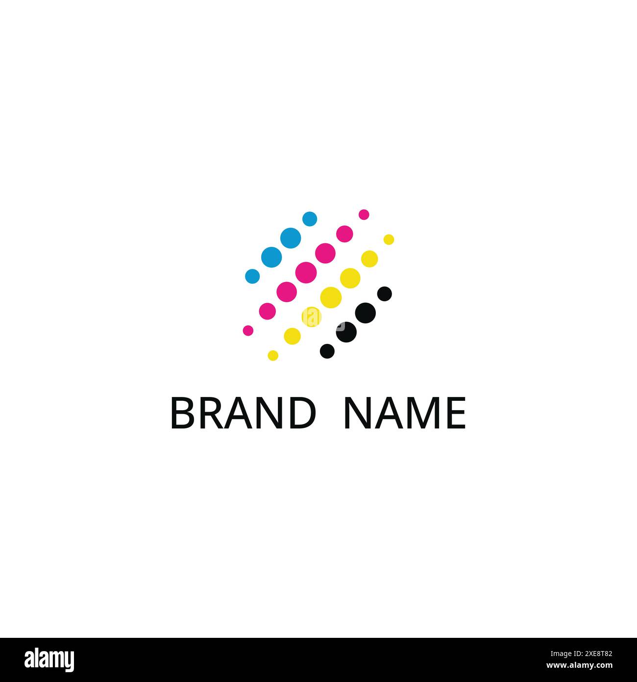 Digital print logo icon vector illustration Stock Vector