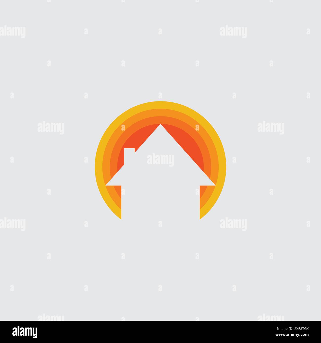 Colorful House Logo Template Design Vector Stock Vector