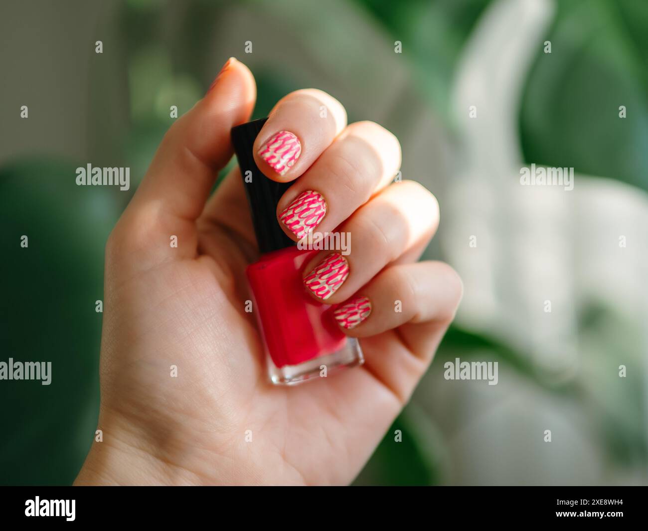 Watercolor Abstract Short Square Nails